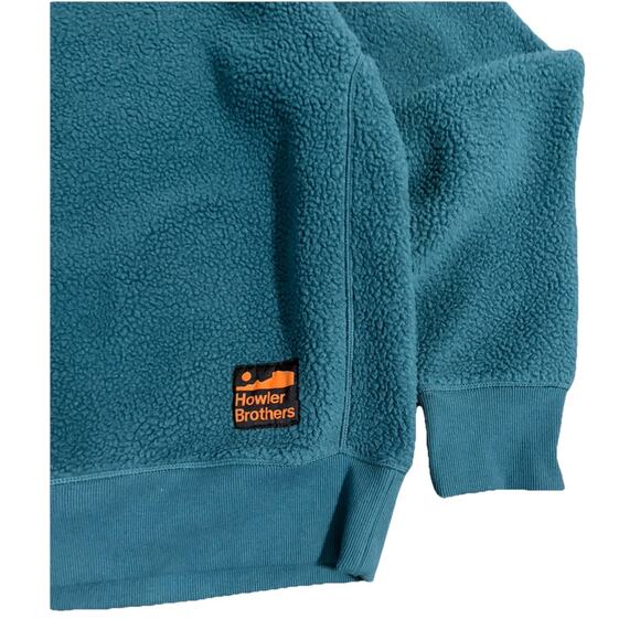 Howler Brothers ‘Eleos’ High Pile Fleece Crewneck Sweatshirt Large Bluewing - Picture 2 of 5